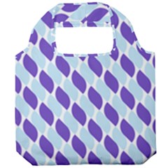 White Blue Pattern Foldable Grocery Recycle Bag by ytdream