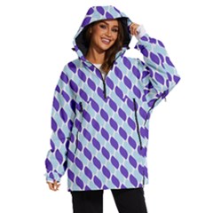 White Blue Pattern Women s Ski And Snowboard Waterproof Breathable Jacket