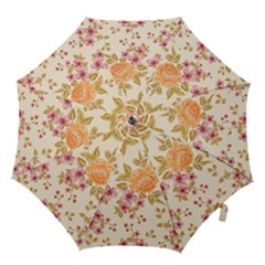 Peony Flower Floral Flora Pattern Hook Handle Umbrellas (medium) by Bedest