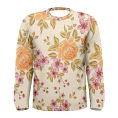 Peony Flower Floral Flora Pattern Men s Long Sleeve T-shirt