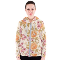 Peony Flower Floral Flora Pattern Women s Zipper Hoodie