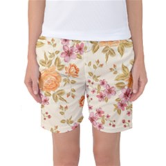 Peony Flower Floral Flora Pattern Women s Basketball Shorts by Bedest