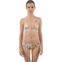 Peony Flower Floral Flora Pattern Wrap Around Bikini Set View1