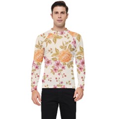 Peony Flower Floral Flora Pattern Men s Long Sleeve Rash Guard by Bedest