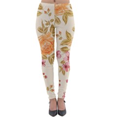 Peony Flower Floral Flora Pattern Lightweight Velour Leggings by Bedest