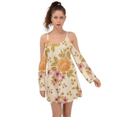 Peony Flower Floral Flora Pattern Boho Dress by Bedest