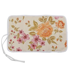 Peony Flower Floral Flora Pattern Pen Storage Case (m) by Bedest