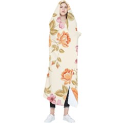 Peony Flower Floral Flora Pattern Wearable Blanket by Bedest