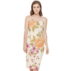 Peony Flower Floral Flora Pattern Bodycon Cross Back Summer Dress by Bedest