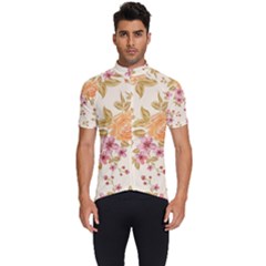 Peony Flower Floral Flora Pattern Men s Short Sleeve Cycling Jersey by Bedest