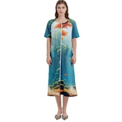 Autumn Trees Nature Women s Cotton Short Sleeve Nightgown by Bedest