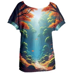 Autumn Trees Nature Women s Oversized T-shirt by Bedest