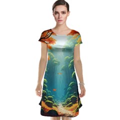 Autumn Trees Nature Cap Sleeve Nightdress by Bedest