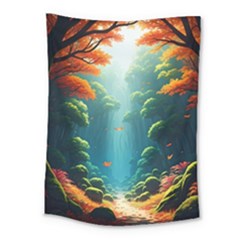 Autumn Trees Nature Medium Tapestry