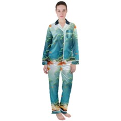 Autumn Trees Nature Women s Long Sleeve Satin Pajamas Set	 by Bedest