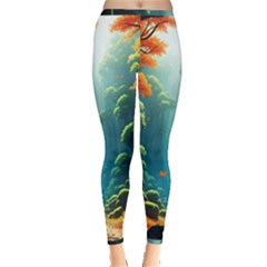 Autumn Trees Nature Inside Out Leggings by Bedest