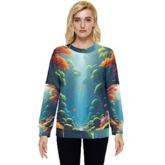 Autumn Trees Nature Hidden Pocket Sweatshirt