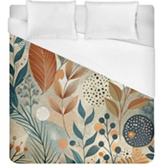 Leaves Pattern Flower Floral Flora Duvet Cover (king Size) by Bedest