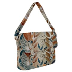 Leaves Pattern Flower Floral Flora Buckle Messenger Bag by Bedest