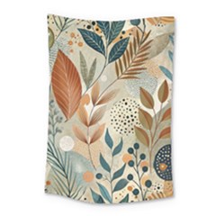 Leaves Pattern Flower Floral Flora Small Tapestry