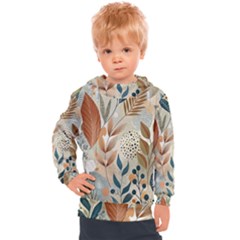 Leaves Pattern Flower Floral Flora Kids  Hooded Pullover by Bedest