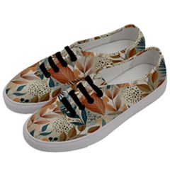 Leaves Pattern Flower Floral Flora Men s Classic Low Top Sneakers by Bedest