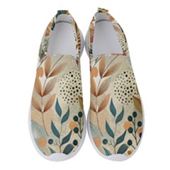 Leaves Pattern Flower Floral Flora Women s Slip On Sneakers