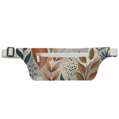 Leaves Pattern Flower Floral Flora Active Waist Bag by Bedest