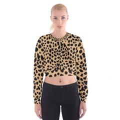 Leopard Skin Pattern Cropped Sweatshirt