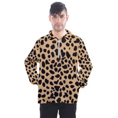 Leopard Skin Pattern Men s Half Zip Pullover