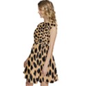 Leopard Skin Pattern Cap Sleeve High Waist Dress View2