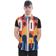 Abstract Pattern Men s Puffer Vest