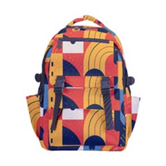 Abstract Pattern Carry-on Double Buckle Travel Backpack by Bedest