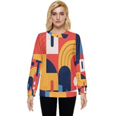 Abstract Pattern Hidden Pocket Sweatshirt