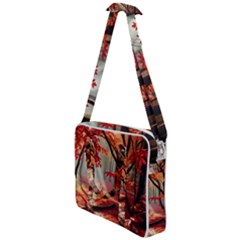 Forest Path Red Nature Cross Body Office Bag