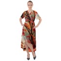 Forest Path Red Nature Front Wrap High Low Dress View1