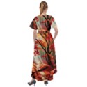 Forest Path Red Nature Front Wrap High Low Dress View2