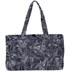 Geologic Marine Life Motif Black And White Print Canvas Work Bag by dflcprintsclothing