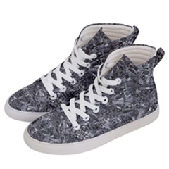 Geologic Marine Life Motif Black And White Print Men s Hi-top Skate Sneakers by dflcprintsclothing