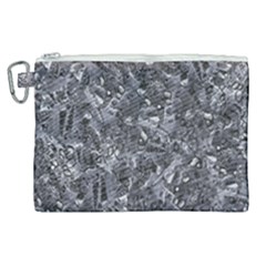 Geologic Marine Life Motif Black And White Print Canvas Cosmetic Bag (xl)