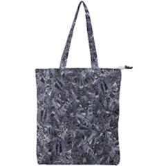 Geologic Marine Life Motif Black And White Print Double Zip Up Tote Bag by dflcprintsclothing