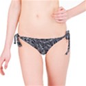 Geologic Marine Life Motif Black And White Print Bikini Bottoms View1