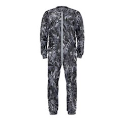 Geologic Marine Life Motif Black And White Print Onepiece Jumpsuit (kids)