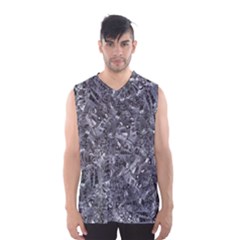 Geologic Marine Life Motif Black And White Print Men s Basketball Tank Top