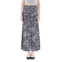 Geologic Marine Life Motif Black And White Print Full Length Maxi Skirt by dflcprintsclothing