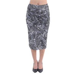 Geologic Marine Life Motif Black And White Print Midi Pencil Skirt by dflcprintsclothing