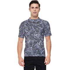 Geologic Marine Life Motif Black And White Print Men s Short Sleeve Rash Guard by dflcprintsclothing