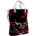 Confederate Flag Usa America United States Csa Civil War Rebel Dixie Military Poster Skull Canvas Messenger Bag View2