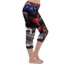 Confederate Flag Usa America United States Csa Civil War Rebel Dixie Military Poster Skull Lightweight Velour Capri Yoga Leggings View3