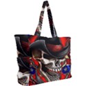 Confederate Flag Usa America United States Csa Civil War Rebel Dixie Military Poster Skull Simple Shoulder Bag View2